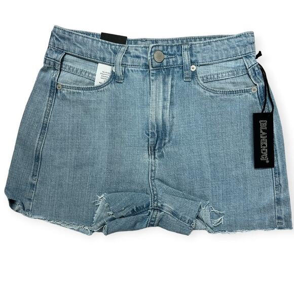 NWT BLANK NYC High Rise Cut-Out Jean Shorts SIZE 24 Blue Denim NEW - Picture 3 of 11
